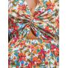 imageCUPSHE Womens Romper Floral Sweetheart Twist Cutout Jumpsuits Wide Leg Overall Sleeveless Outfit Casual