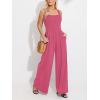 imageCUPSHE Womens Romper Square Neck Sleeveless Jumpsuit Straight leg Outfit Casual DressyHotpink