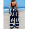 imageCUPSHE Womens Romper Square Neck Sleeveless Jumpsuit Straight leg Outfit Casual DressyNavy Floral