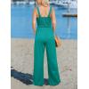 imageCUPSHE Womens Romper Square Neck Sleeveless Jumpsuit Straight leg Outfit Casual DressyTeal