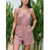 imageCUPSHE Womens Romper V Neck Jumpsuit Straight Leg Overall Sleeveless Pockets Outfit Casual