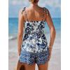 imageCUPSHE Womens Summer Sleeveless Romper Spaghetti Strap Overalls Comfy Fashion ClothesBlue