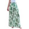 imageCUPSHE Women Pants Tropical Frill Wide Leg Loose Fit Boho Maxi Pant Casual Beach