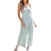 imageCUPSHE Womens Jumpsuits Striped Surplice Wide Leg Overall Sleeveless Outfit Casual