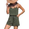 imageCUPSHE Womens Rompers V Neck Sleeveless Jumpsuits Waist Tie Overall Wide Leg Outfit with Pockets Casual Beach