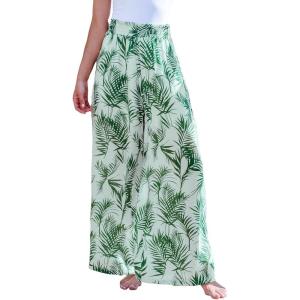 imageCUPSHE Women Pants Tropical Frill Wide Leg Loose Fit Boho Maxi Pant Casual Beach