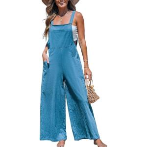 imageCUPSHE Womens Loose Sleeveless Jumpsuits Long Pants Romper Overalls Trendy OutfitsBlue