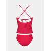 imageCUPSHE Womens Tankini Sets Ruffle Sweetheart Neck Two Piece Bathing Suits Adjustable Self Tie Ruched SwimwearRed