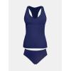 imageCUPSHE Womens Tankini Sets Two Piece Swimsuit Racerback Bathing Suits Top Cutout Flowy Mid Rise BottomNavy Blue
