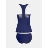 imageCUPSHE Womens Tankini Sets Two Piece Swimsuit Racerback Bathing Suits Top Cutout Flowy Mid Rise BottomNavy Blue