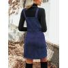imageCUPSHE Faux Suede Mini Fall Dresses for Women Square Neck Pull Ring Zipper Front Pockets Wide Straps Casual Autumn DressBlue