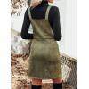 imageCUPSHE Faux Suede Mini Fall Dresses for Women Square Neck Pull Ring Zipper Front Pockets Wide Straps Casual Autumn DressDark Green