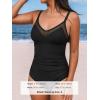 imageCUPSHE Womens One Piece Swimsuit Bathing Suit V Neck Back Hook Cutout Adjustable Straps Ruched MeshBlack