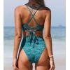 imageCUPSHE Bikini Set for Women Bathing Suit High Waisted Scalloped V Neck Two Pieces Swimsuit