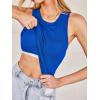 imageCUPSHE Tank Tops for Women Builtin Bra Sleeveless Padded Ribbed Fitted Top Casual Shirts Basic Cami Tops Vacation OutfitsBlue