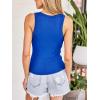 imageCUPSHE Tank Tops for Women Builtin Bra Sleeveless Padded Ribbed Fitted Top Casual Shirts Basic Cami Tops Vacation OutfitsBlue