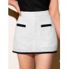 imageCUPSHE Women Mini Plaid Skirts Tweed High Waist Bodycon Pencil Hem Fall Winter Dressy Outfits ShortsWhiteBlack