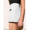 imageCUPSHE Women Mini Plaid Skirts Tweed High Waist Bodycon Pencil Hem Fall Winter Dressy Outfits ShortsWhiteBlack