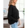 imageCUPSHE Women Open Back Long Sleeve Tops Trendy Going Out Casual Basic ShirtsBlack