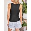imageCUPSHE Womens Built in Bra Tank Tops Ribbed Sleeveless 2025 Summer Basic TopsBlack