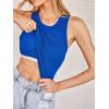 imageCUPSHE Womens Built in Bra Tank Tops Ribbed Sleeveless 2025 Summer Basic TopsBlue