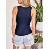 imageCUPSHE Womens Built in Bra Tank Tops Ribbed Sleeveless 2025 Summer Basic TopsNavy Blue