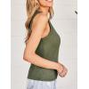 imageCUPSHE Womens Built in Bra Tank Tops Ribbed Sleeveless 2025 Summer Basic TopsOlive Green