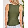 imageCUPSHE Womens Built in Bra Tank Tops Ribbed Sleeveless 2025 Summer Basic TopsOlive Green