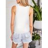 imageCUPSHE Womens Built in Bra Tank Tops Ribbed Sleeveless 2025 Summer Basic TopsWhite