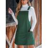imageCUPSHE Womens Corduroy Overall Dress Square Neck A Line Fall Pinafore Mini Dress with PocketsGreen