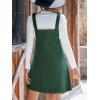 imageCUPSHE Womens Corduroy Overall Dress Square Neck A Line Fall Pinafore Mini Dress with PocketsGreen