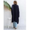imageCUPSHE Womens Oversized Cardigan Sweater Open Front 2025 Fall Long Sleeve Soft Knit Casual Sweaters OutwearNavy
