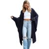 imageCUPSHE Womens Oversized Cardigan Sweater Open Front 2025 Fall Long Sleeve Soft Knit Casual Sweaters OutwearNavy