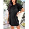 imageCUPSHE Women Swimsuit Cover Up Cutout Short Dolman Sleeve Beach Swimwear for Vacation 2025Black