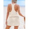imageCUPSHE Women Swimsuit Coverup Racerback Sleeveless Beach Cover Ups Dress with Side PocketsBeige