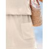 imageCUPSHE Women Swimsuit Coverup Racerback Sleeveless Beach Cover Ups Dress with Side PocketsBeige