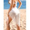 imageCUPSHE Women Swimsuit Sarong Cover Ups Sheer Midi Waist Tie Beach Sarong WrapsWhite