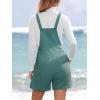 imageCUPSHE Casual Cotton Loose Rompers Fit Summer Pockets Sleeveless Wide Strap Square Neck OutfitOcean Blue