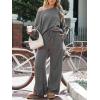 imageCUPSHE Knit Pants for Women Casual Wide Leg Drawstring Long Pants with Pockets High Waist Lounge Trousers Vacation OutfitsGrey
