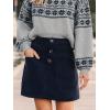 imageCUPSHE Skirt Women Button Front Mini Skirts Aline Shorts Casual VacationNavy