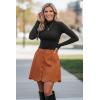 imageCUPSHE Skirt Women Button Front Mini Skirts Aline Shorts Casual VacationOrange Brown