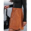imageCUPSHE Skirt Women Button Front Mini Skirts Aline Shorts Casual VacationOrange Brown