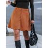 imageCUPSHE Skirt Women Button Front Mini Skirts Aline Shorts Casual VacationOrange Brown