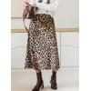imageCUPSHE Skirts Women Leopard Print Elasticized Waist Midi Skirt Casual VacationDark Brown