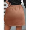 imageCUPSHE Women Fringe Skirts Western Cowgirl Terra Cotta High Waist Mini Skirt Suede Tassel Short Counrty ConcertBrown Studded