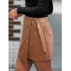 imageCUPSHE Women Fringe Skirts Western Cowgirl Terra Cotta High Waist Mini Skirt Suede Tassel Short Counrty ConcertBrown Studded