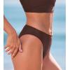 imageCUPSHE Womens Bikini Bottom Separate Mid Rise Full Coverage Swimsuit Bottom OnlyChocolate Brown