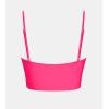 imageCUPSHE Womens Bikini Top Swimsuit Ruching Bandeau Top Spaghetti Adjustable StrapsBright Pink