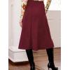 imageCUPSHE Womens Button Front Midi Skirts Aline High Waist Long Skirt Western Casual VacationRed