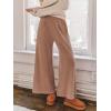 imageCUPSHE Womens Casual High Waist Wide Leg Pants Loose Fit Fall Pants Trousers with Side PocketsKhaki
